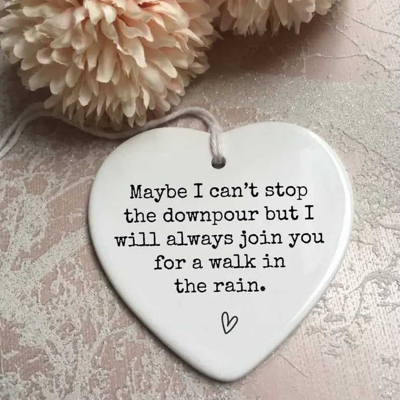 Ceramic Heart Quote Gift