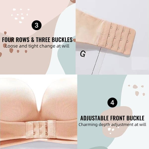 Strapless Front Buckle Lift Bra