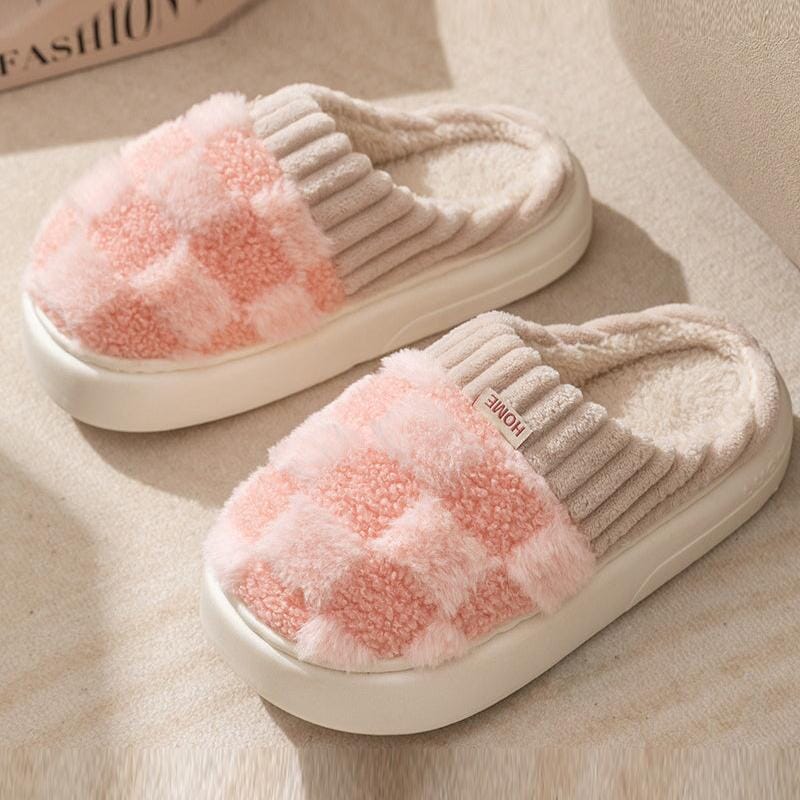 Cozy Cashmere Slippers with Slip-Resistant Sole