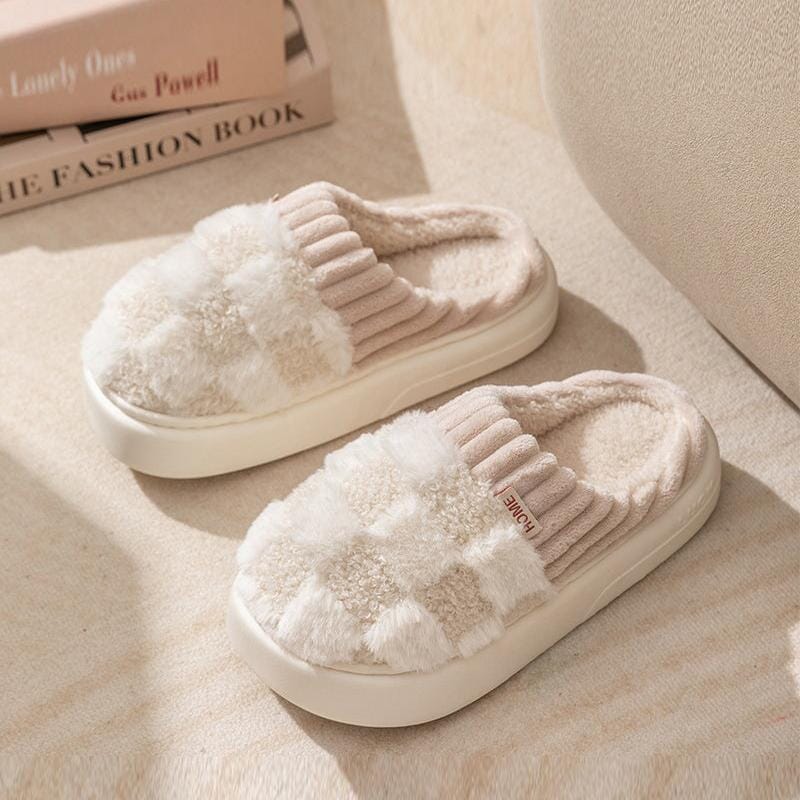 Cozy Cashmere Slippers with Slip-Resistant Sole