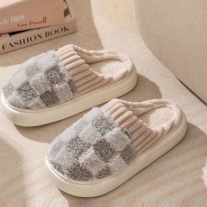 Cozy Cashmere Slippers with Slip-Resistant Sole