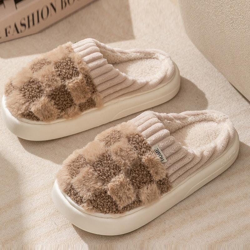 Cozy Cashmere Slippers with Slip-Resistant Sole