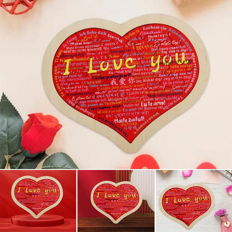 Heart Shape Puzzle|Say I Love You in 100 Languages
