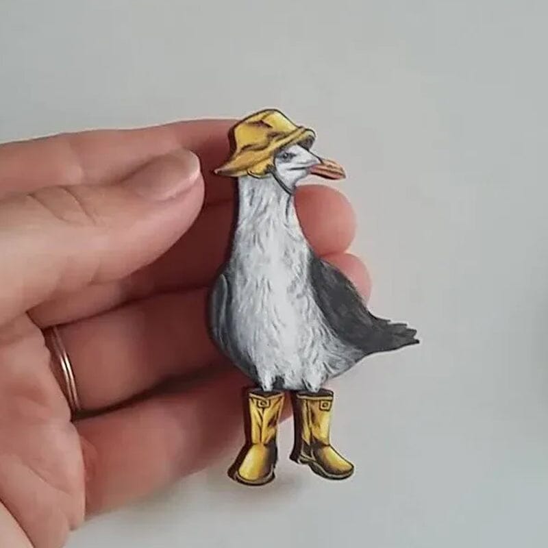 Bird Wooden Brooch