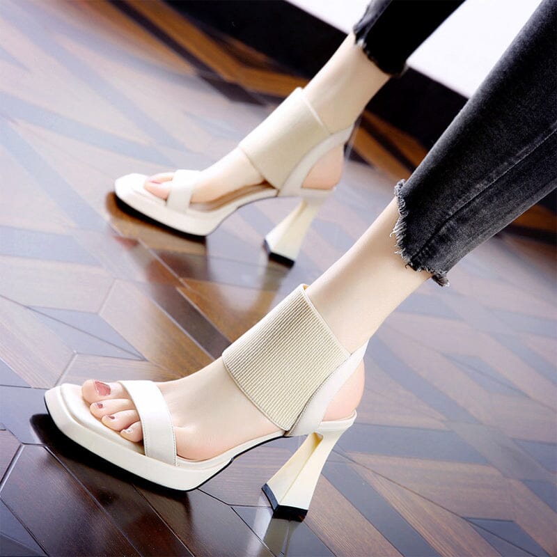 Square Toe High Heeled Sandal