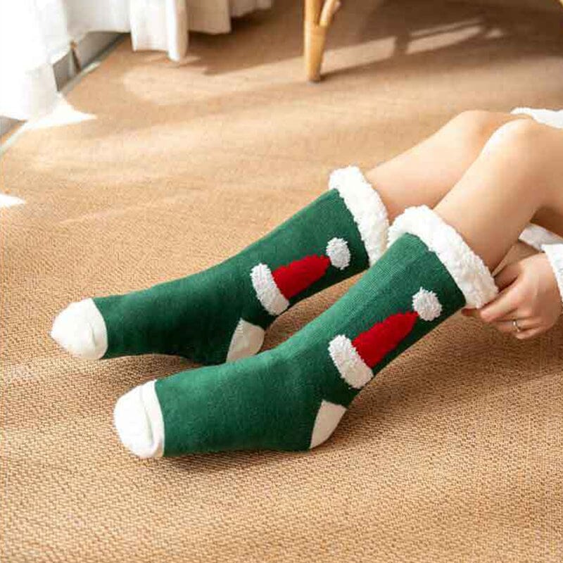 Christmas hot sale reindeer padded cotton socks