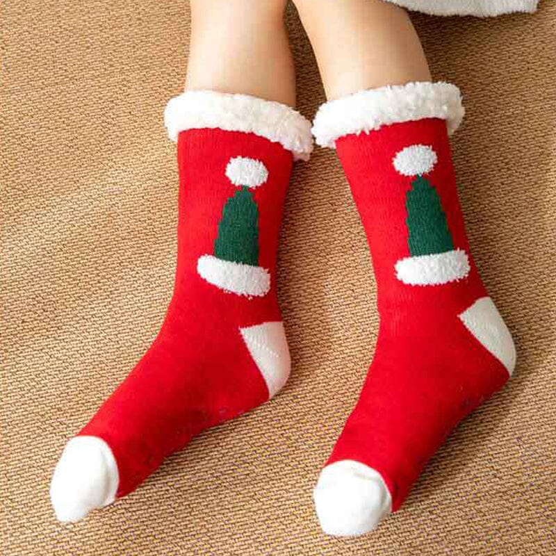 Christmas hot sale reindeer padded cotton socks