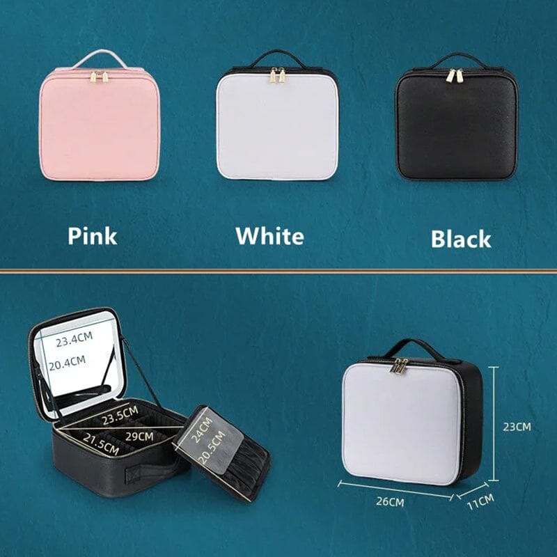 Makeup Bag with LED Mirror