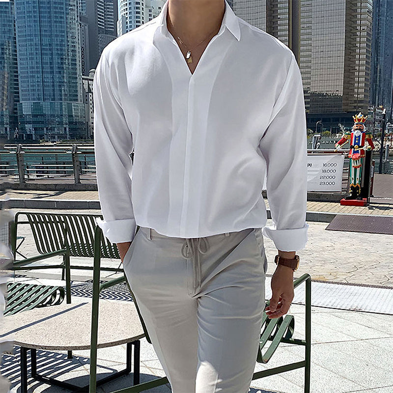 Gentlemans Simple Design Casual Shirt