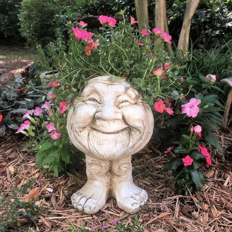 Muggly's Face Statue Planter