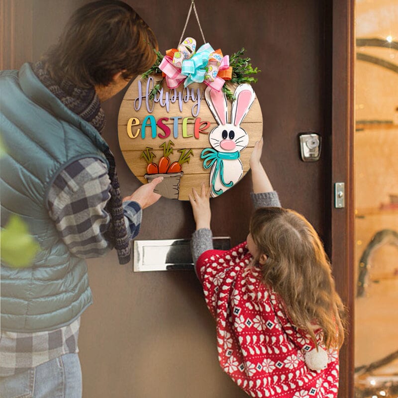 Easter Bunny Rabbit Sign Door Hanger