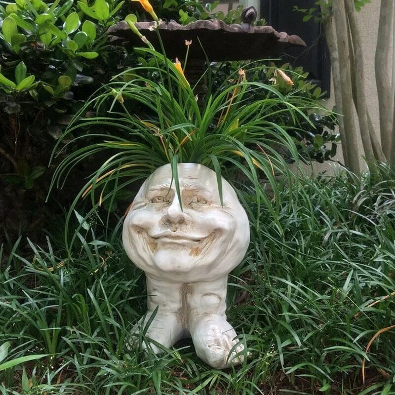 Muggly's Face Statue Planter