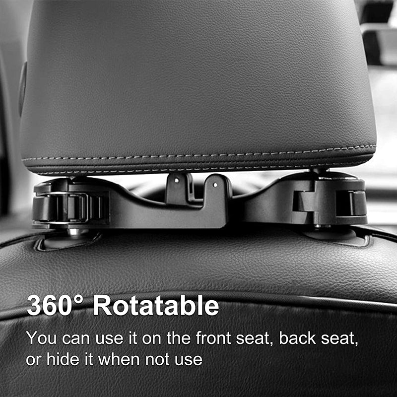 2 In 1 Car Seat Hooks For Bags With Phone Holder