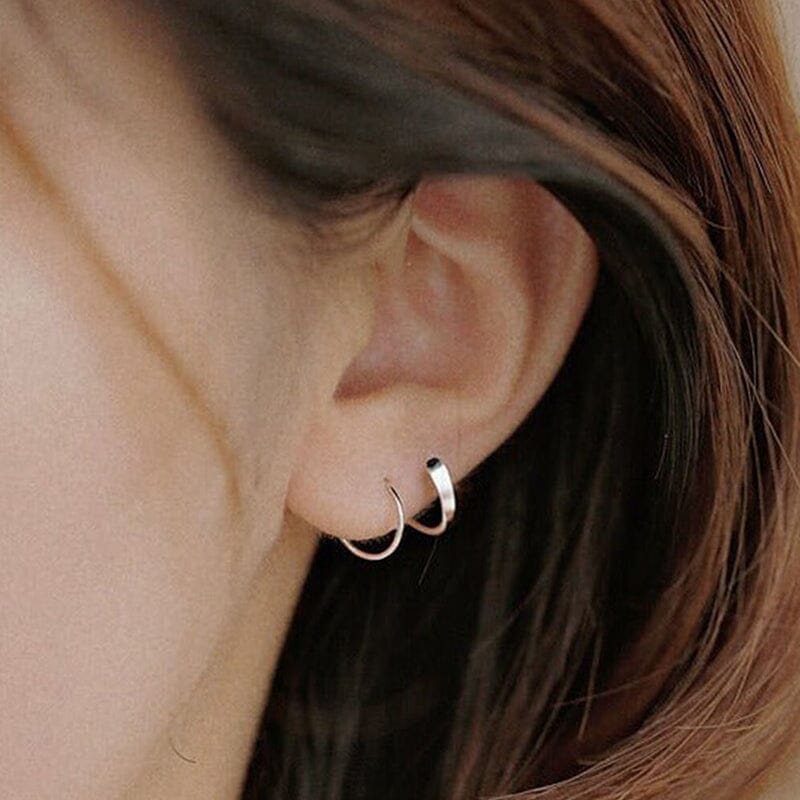 Spiral Hoop Twist Earrings