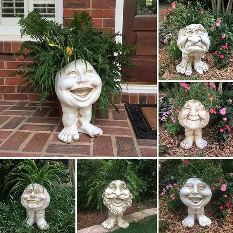 Muggly's Face Statue Planter