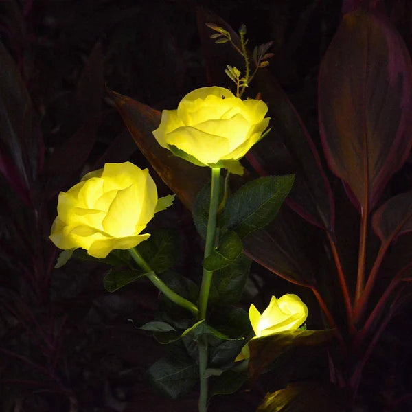 3 LED Solar Rose Flower Light