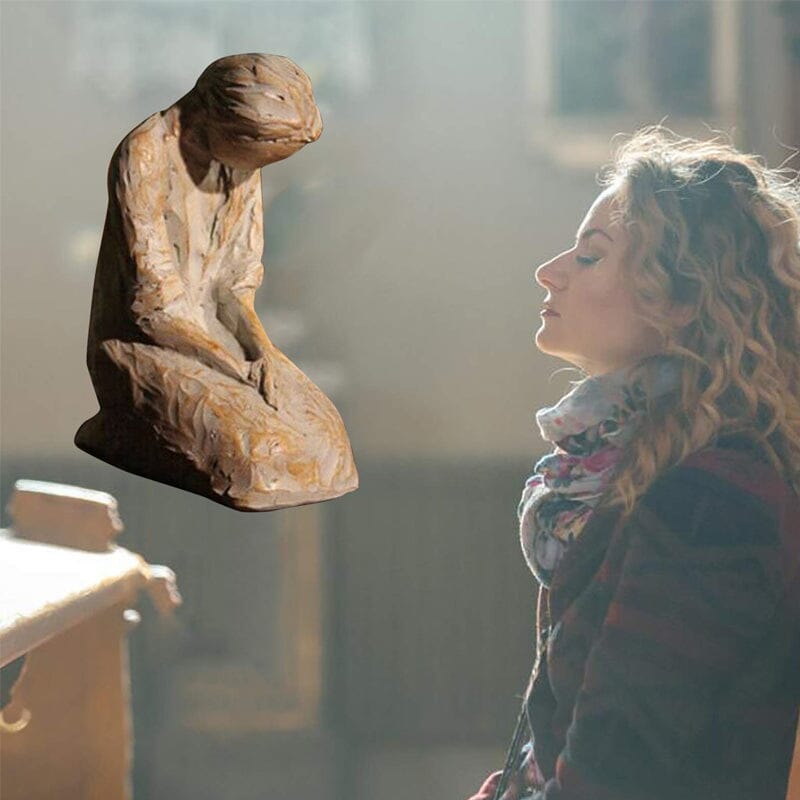 🎄Sweet Hour of Prayer, beautiful hand cast inspirational sculpture of woman praying