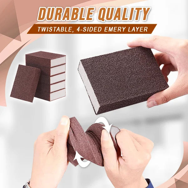 Magic Emery Sponge Brush - Kitchen Rust Cleaning Tool, 5 pcs