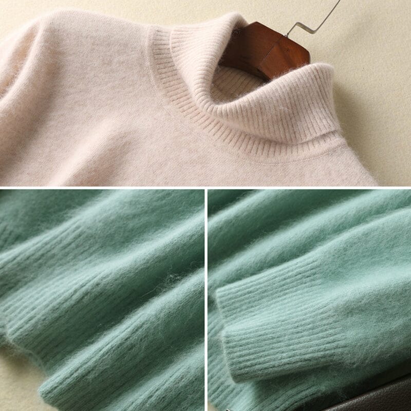 Men's Mink Turtleneck Bottoming Sweater