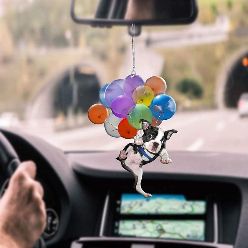 Dog Fly With Bubbles Car Hanging Ornament