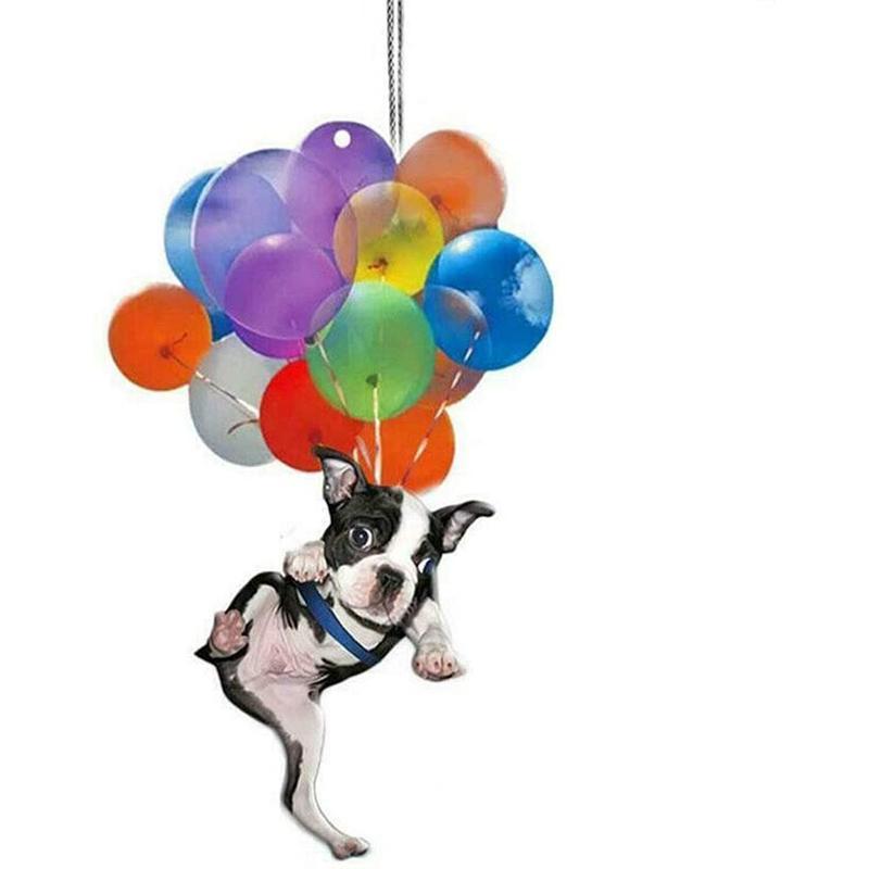 Dog Fly With Bubbles Car Hanging Ornament