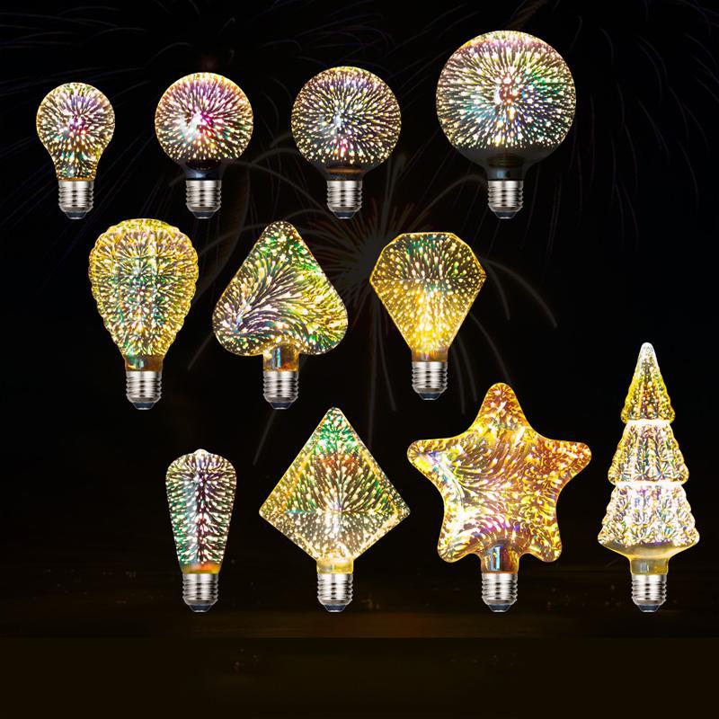 3D Fireworks Decorative LED Bulbs