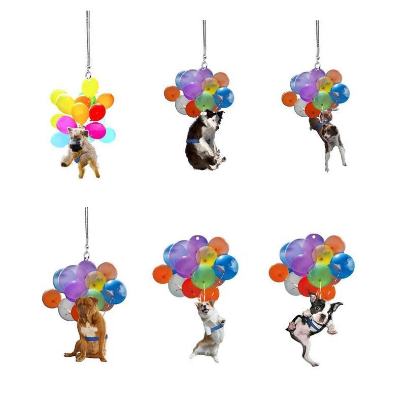 Dog Fly With Bubbles Car Hanging Ornament