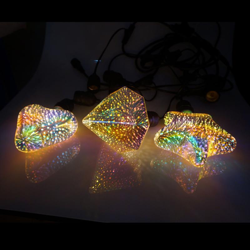 3D Fireworks Decorative LED Bulbs