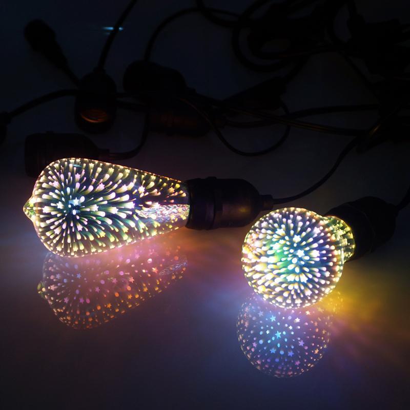 3D Fireworks Decorative LED Bulbs