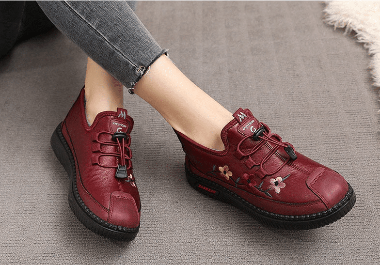 Women Soft Warm Loafers for Elderly