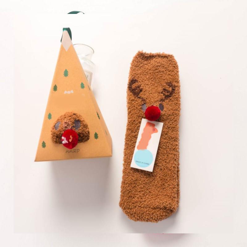 Comfybear™Christmas-themed Coral Fleece Soft Warm Socks（4 Pairs）