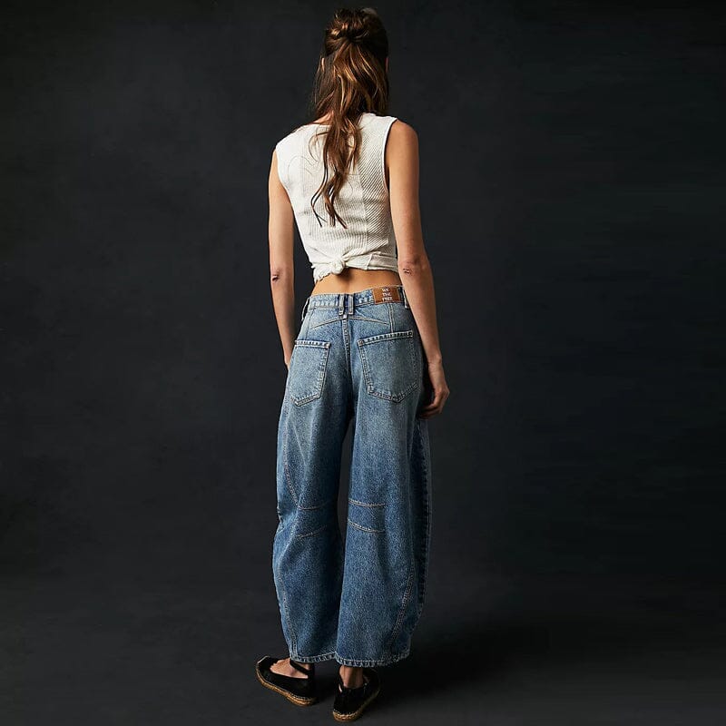 Mid-Rise Barrel Jeans