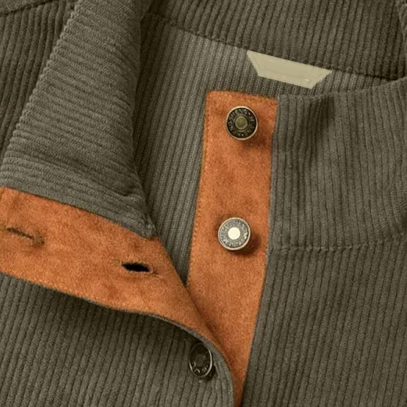 Men's Corduroy Casual Stand Collar Sweatshirts