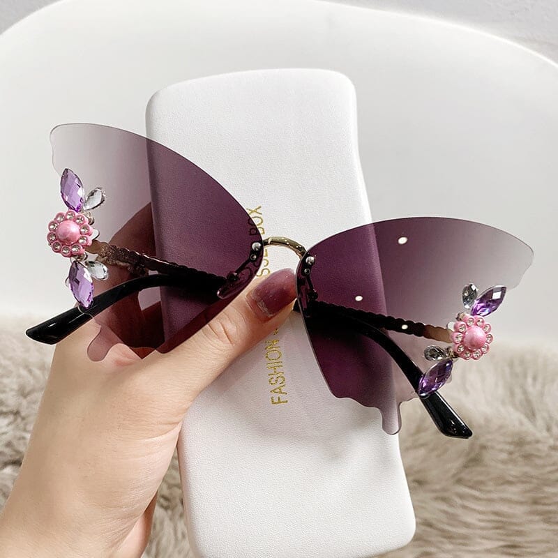 Diamond butterfly Gradient Sunglasses