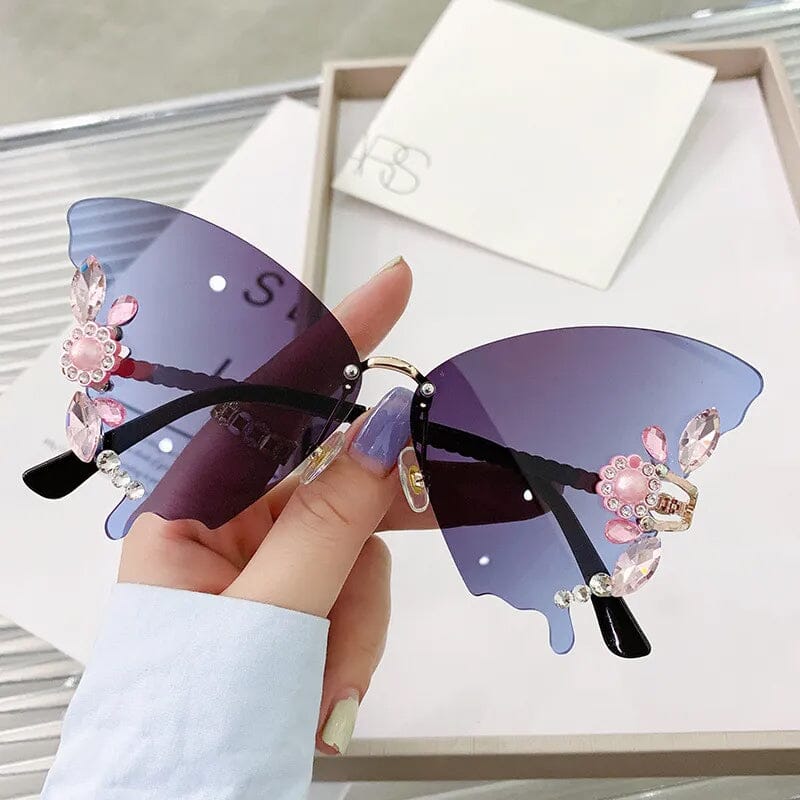 Diamond butterfly Gradient Sunglasses