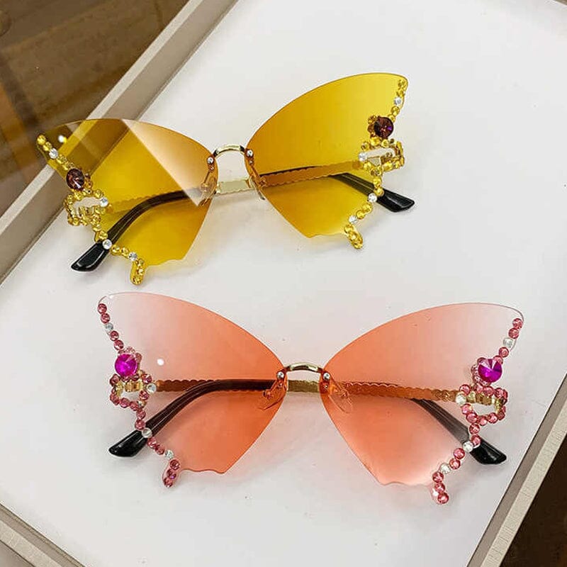 Diamond butterfly Gradient Sunglasses