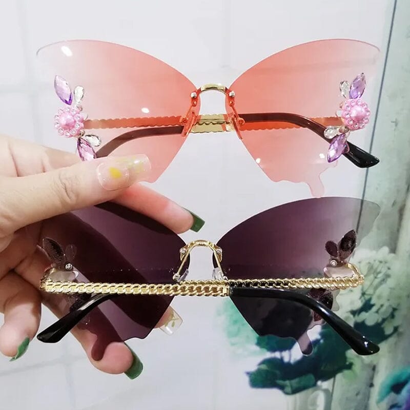 Diamond butterfly Gradient Sunglasses