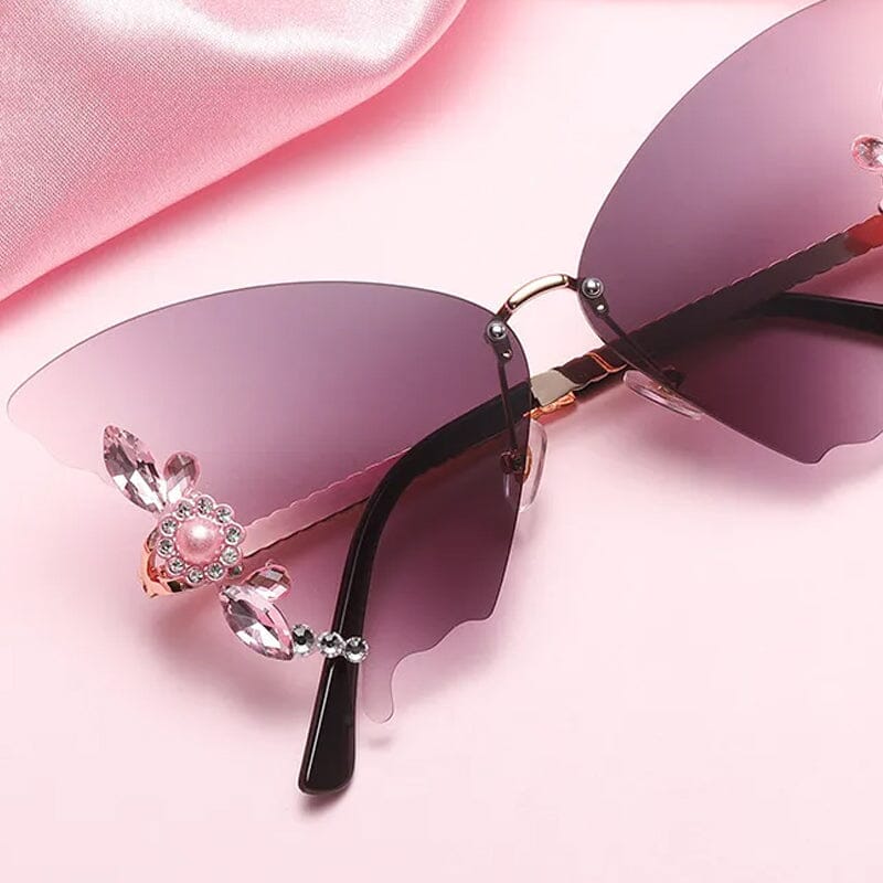 Diamond butterfly Gradient Sunglasses