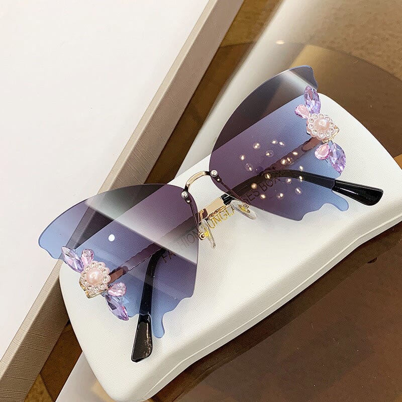 Diamond butterfly Gradient Sunglasses