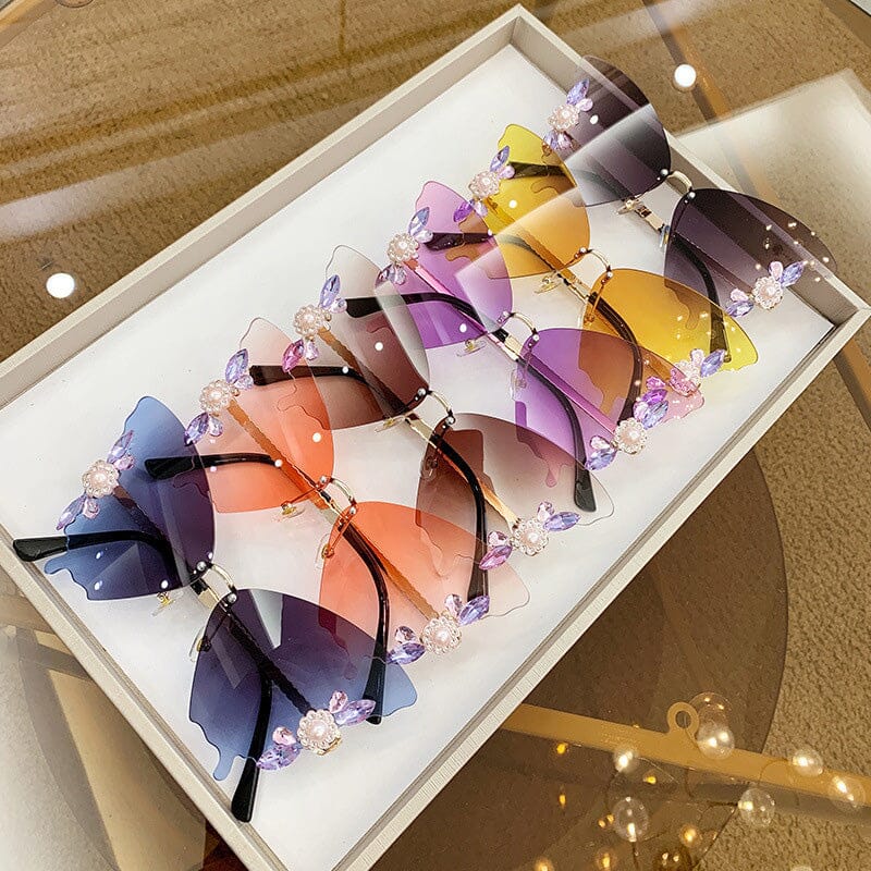 Diamond butterfly Gradient Sunglasses