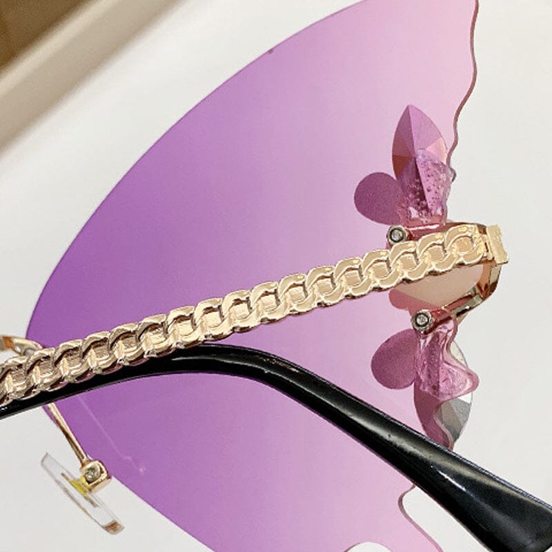 Diamond butterfly Gradient Sunglasses