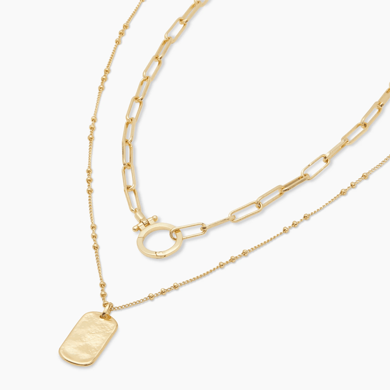 Layered Gold Initial Necklace