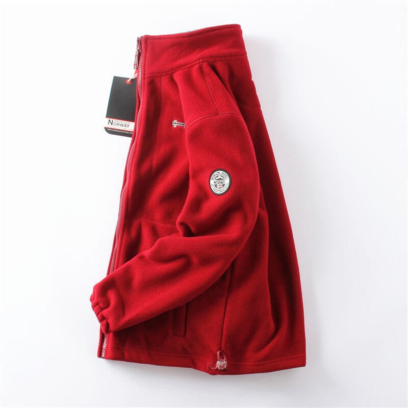 Men’s Double-Layer Fleece Hooded Jacket