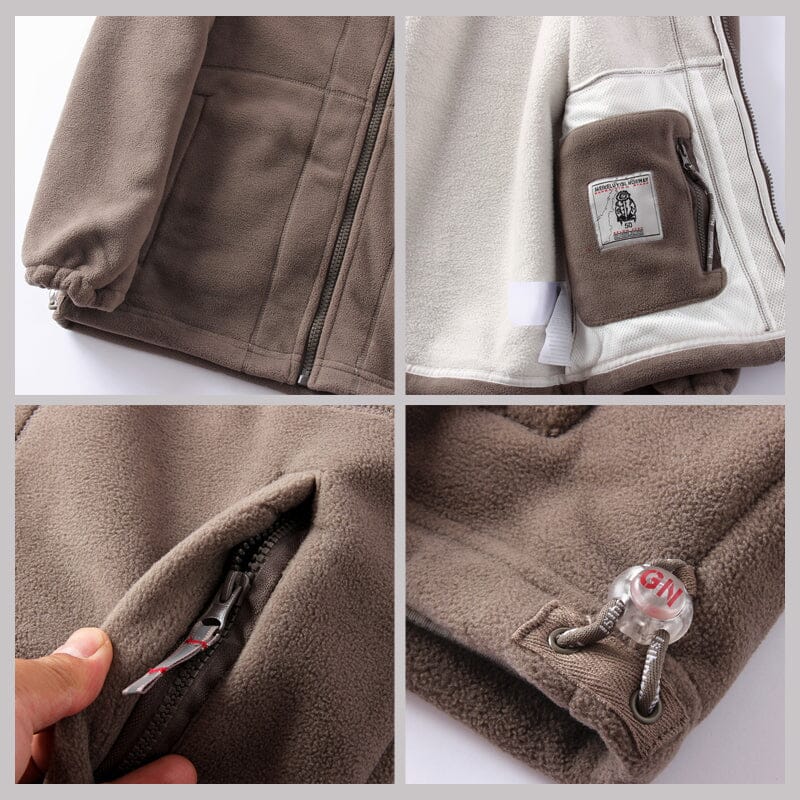 Men’s Double-Layer Fleece Hooded Jacket