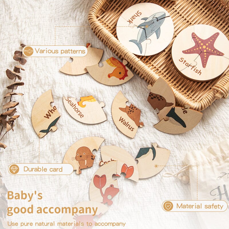 Wooden Puzzles Toddler Sensory Toys