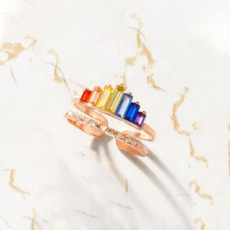 Comfybear™Rainbow Micro Diamond Ring