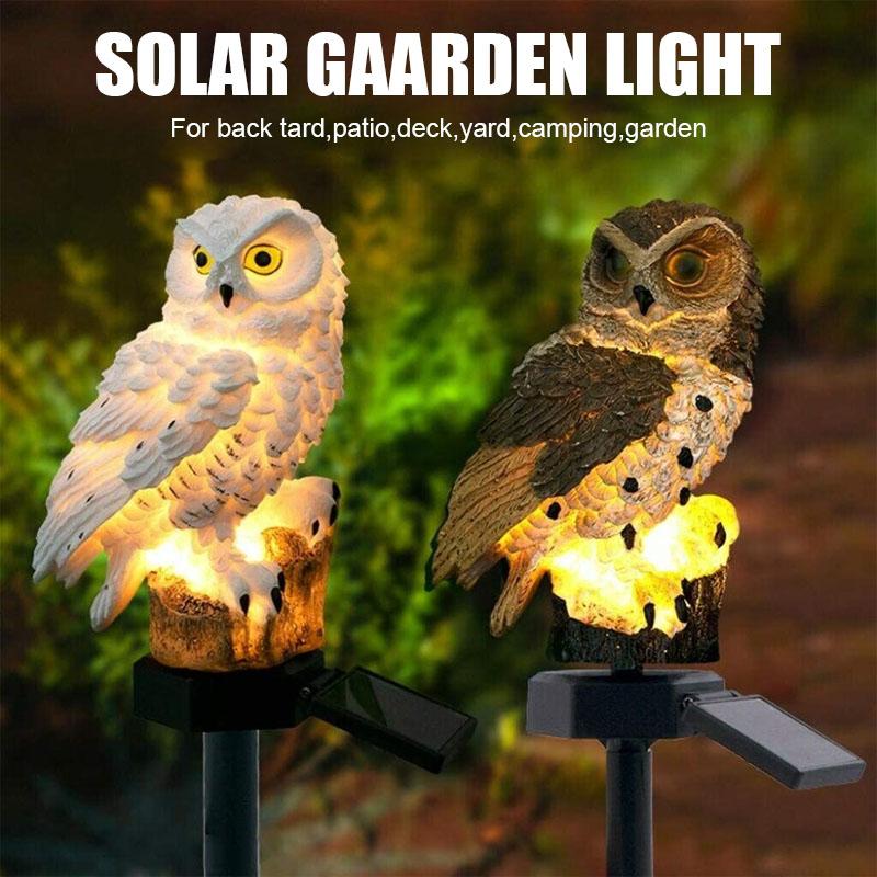 Solar Owl Shape Lights Outdoor Garden Light