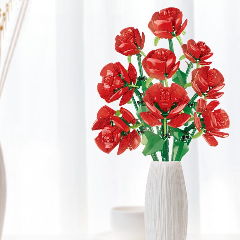 Artificial Plant Building Set with Flowers