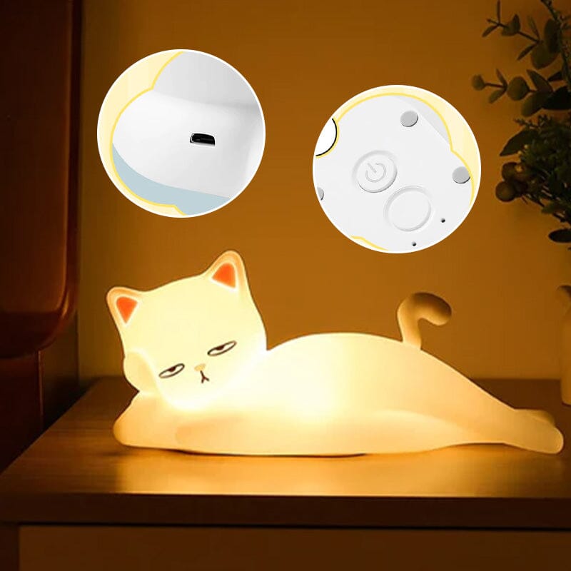 Grumpy Lady Cat Lamp