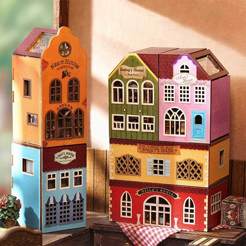 Mini Rabbit Town Wooden Doll House Kit with Furniture
